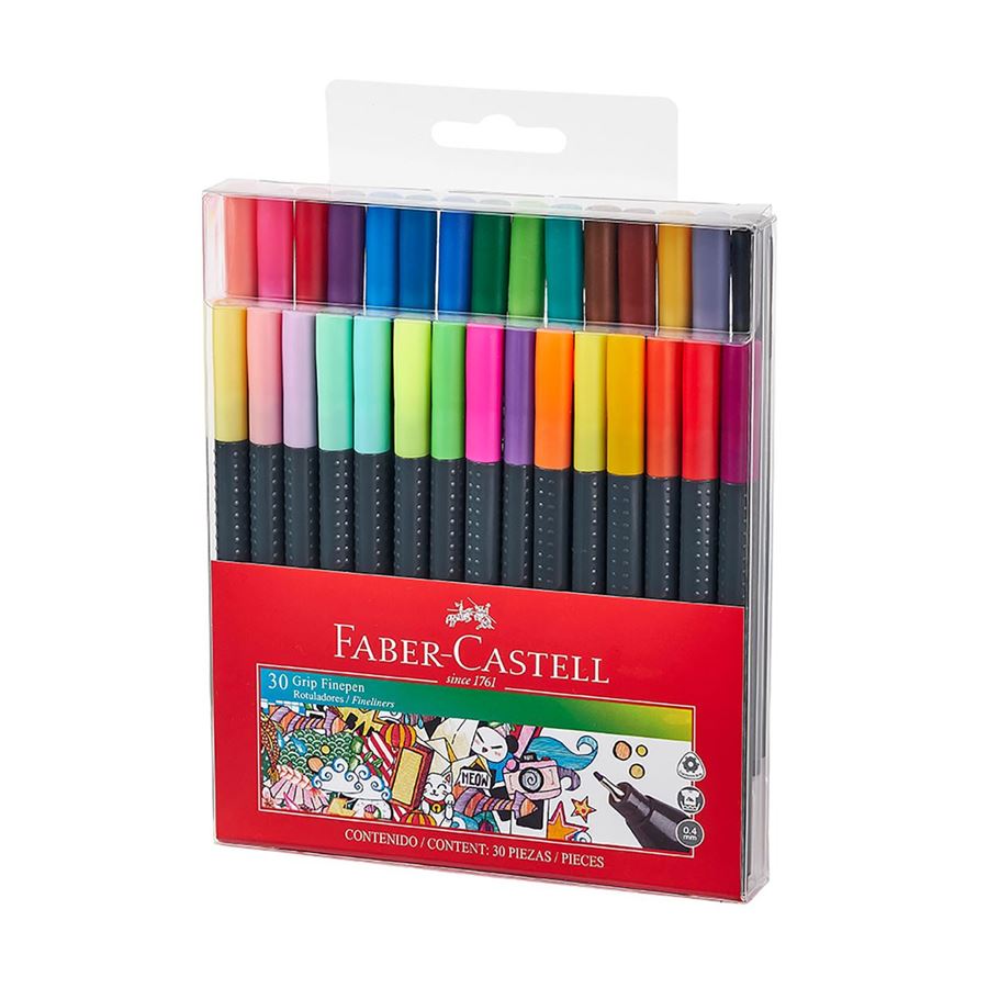 Faber-Castell - Marker Grip Finepen set 30x