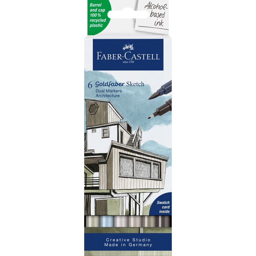 Faber-Castell - Gofa Sketch Marker, 6ct set, Architecture