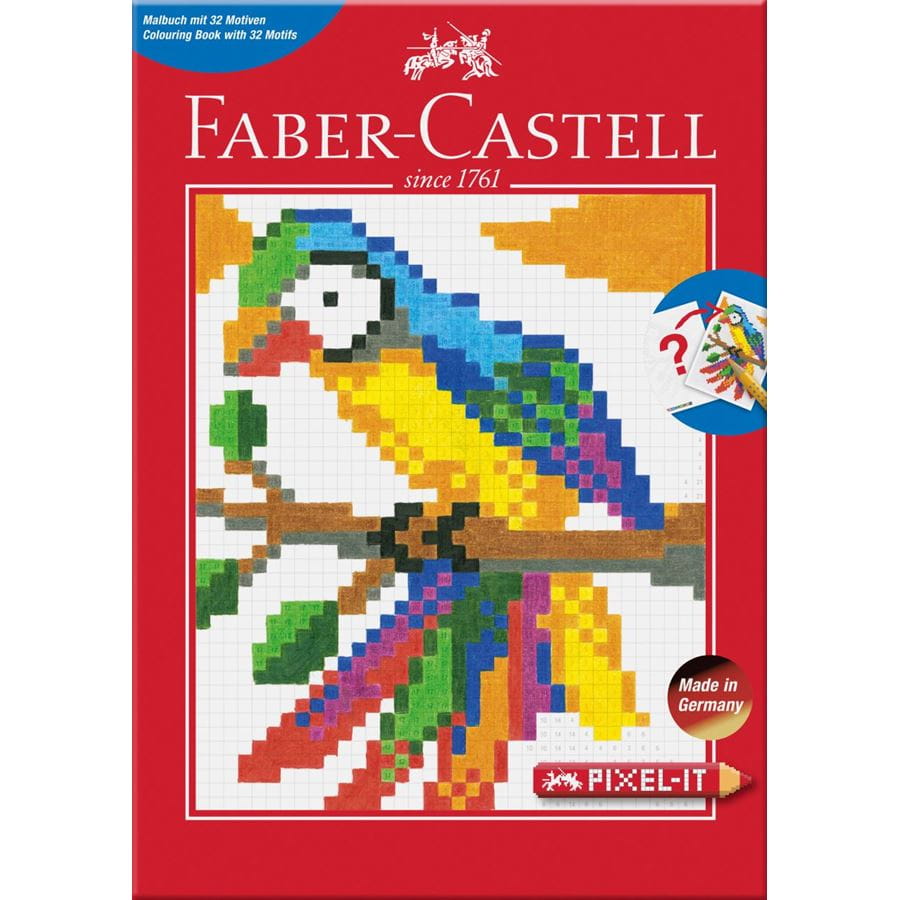 Faber-Castell - Colouring book Pixel-it with 32 motifs