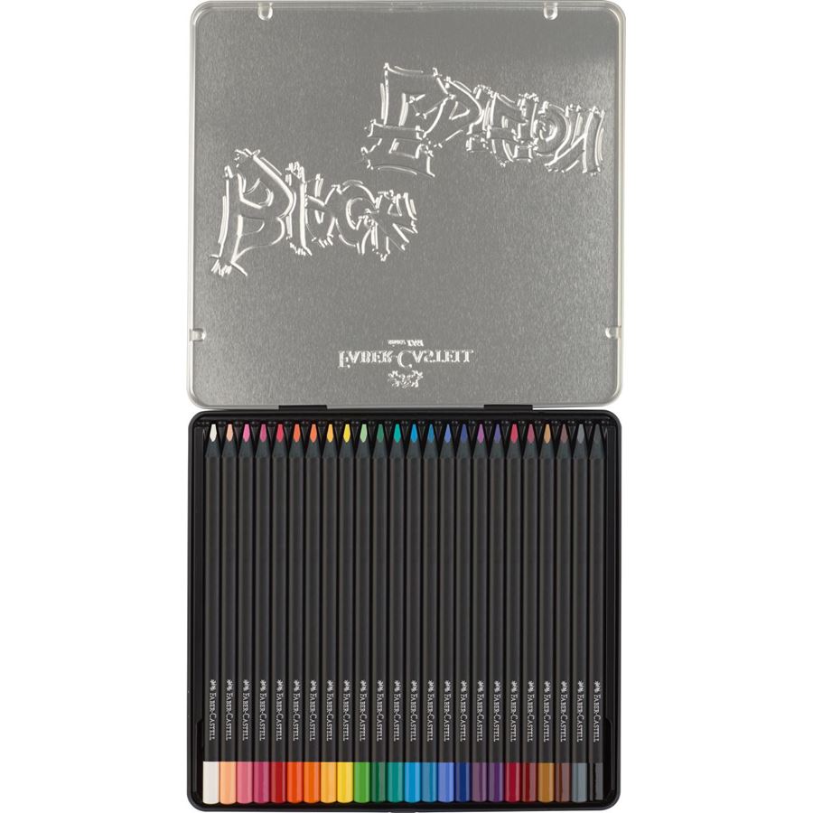 Faber-Castell - Colour Pencils Black Edition tin 24x