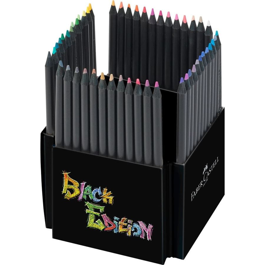 Faber-Castell - Black Edition colour pencils, cardboard box of 50