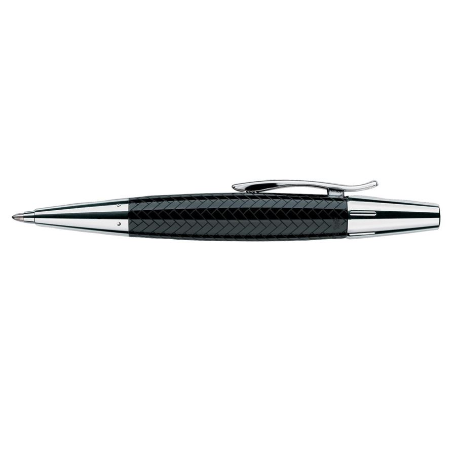 Faber-Castell - Ballpoint pen e-motion resin Parquet bla