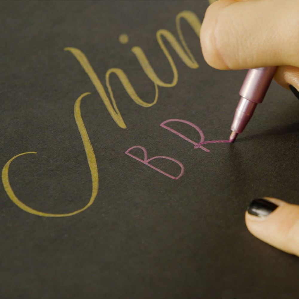 Hand Lettering in metallic tones