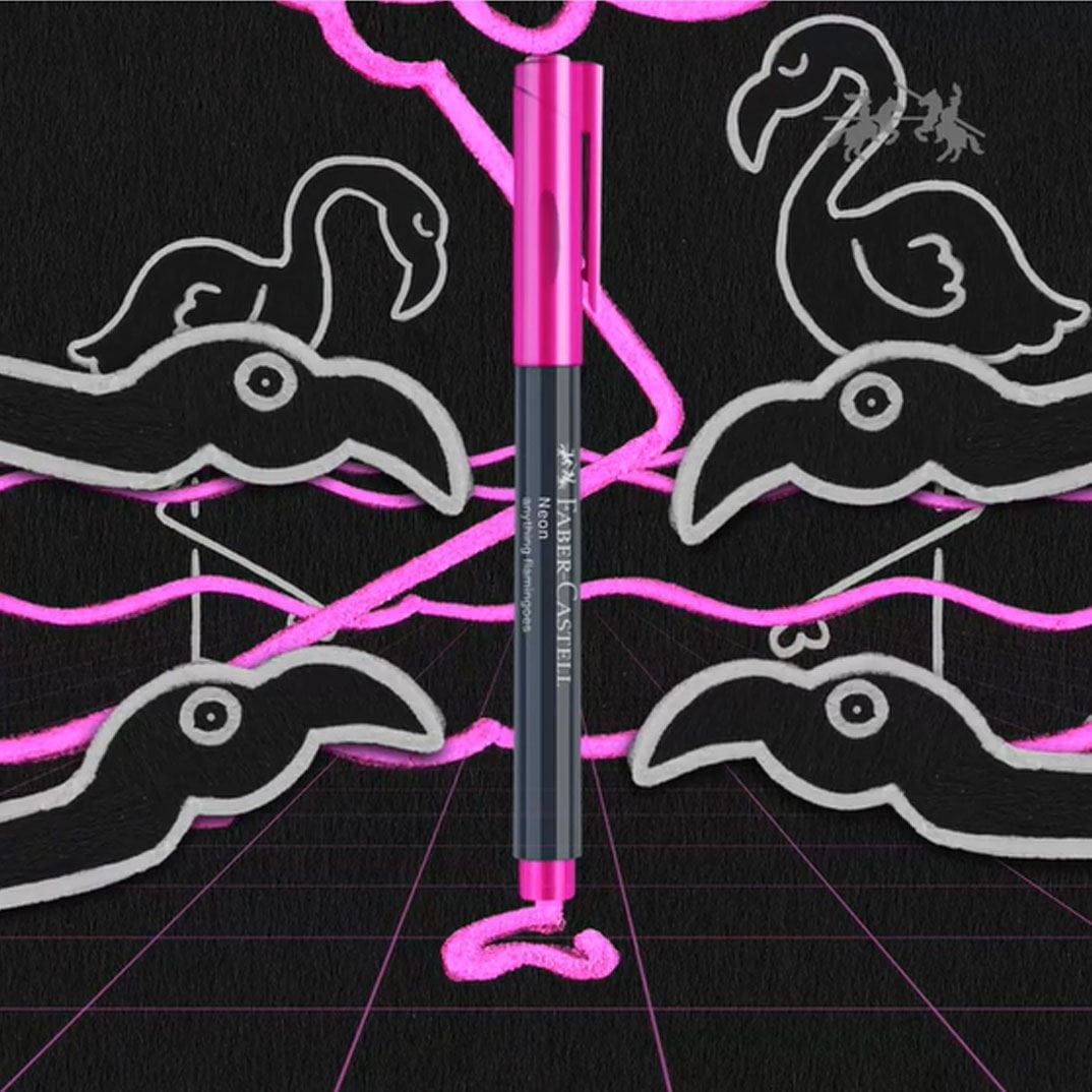 Neon Marker - anything flamingos