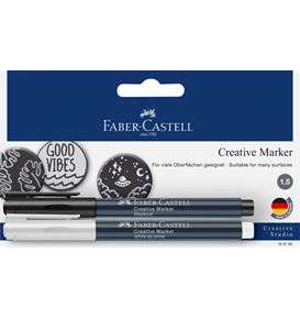 Faber-Castell - Creative marker white as snow/blackout