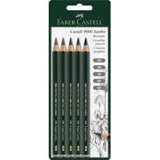 Faber-Castell - Castell 9000 Jumbo graphite pencil, set of 5