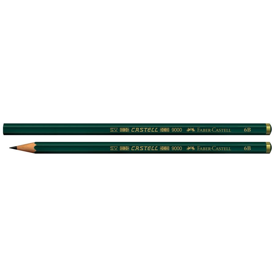 Graphite pencil Castell 9000 6B