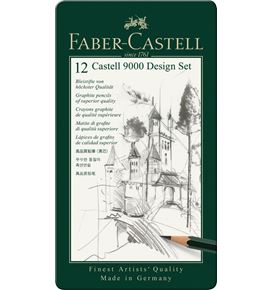 Faber-Castell - Castell 9000 graphite pencil, Design Set, tin of 12
