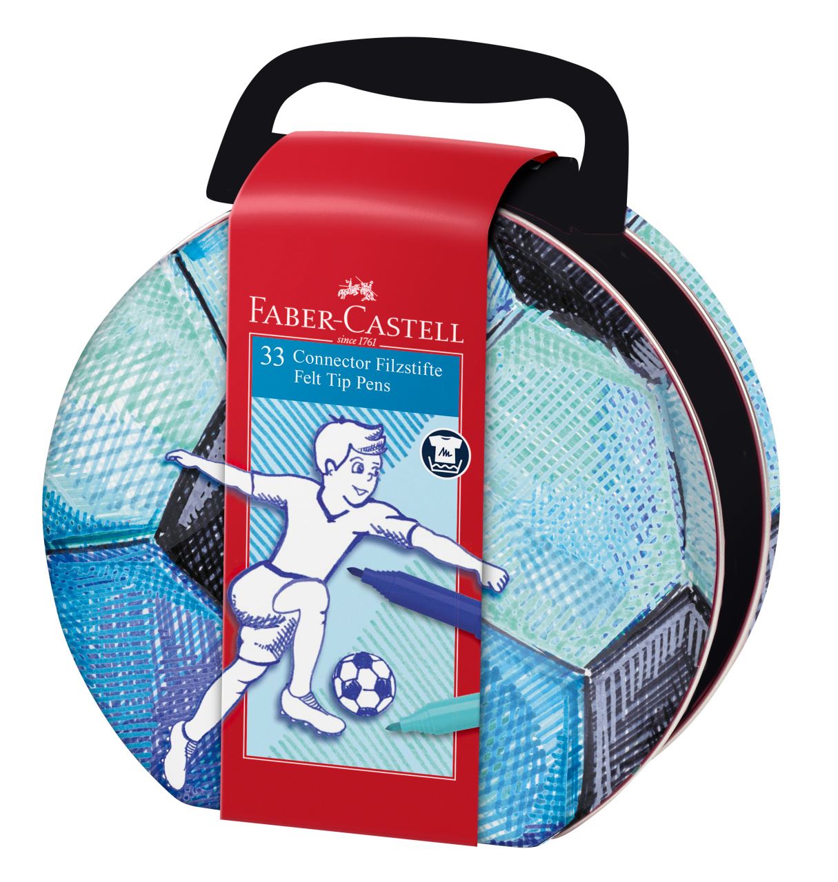 Faber-Castell - Felt tip pen Connector suitcase soccer
