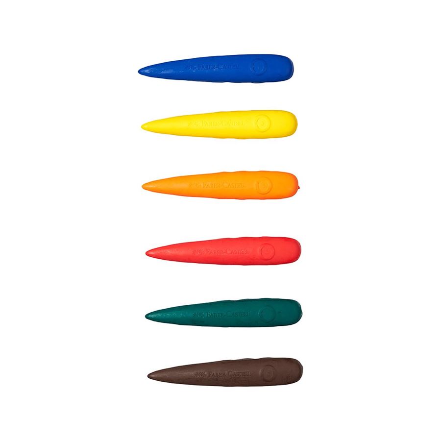 Faber-Castell - Kinder Crayons 240404 finger/cone 6x