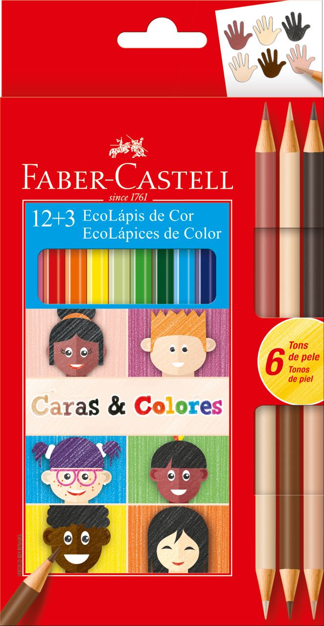 Faber-Castell - Color Ecopencil tr 120512CCP+3CC set 12x