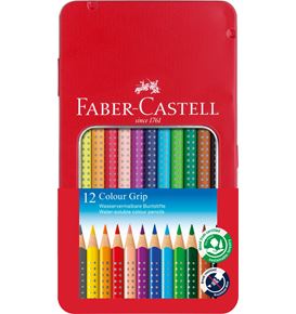 Faber-Castell - Colour Grip colour pencil, tin of 12