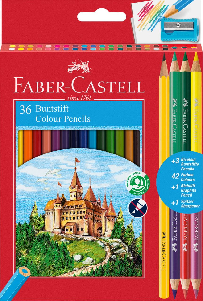 Faber-Castell - Classic Colour colour pencils, cardboard wallet, 41 pieces