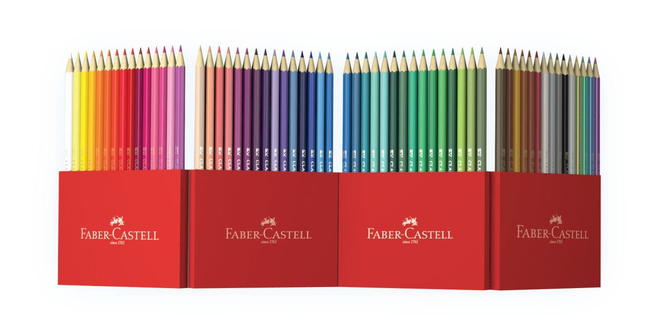 Faber-Castell 60 Classic Color Pencil Sketch Set Tin Sharpener Eraser Drawing 