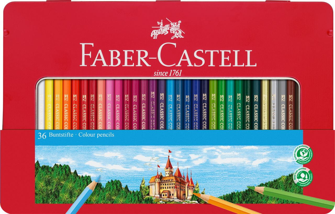 Faber-Castell - Classic Colour colour pencils, tin of 36