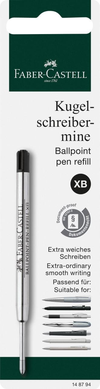 Faber-Castell - Ballpoint pen refill, large-capacity refill XB, black