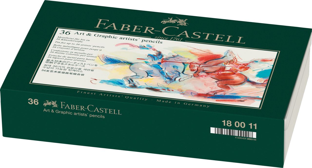 Faber-Castell - Art & Graphic tin of 36 including inlays, empty