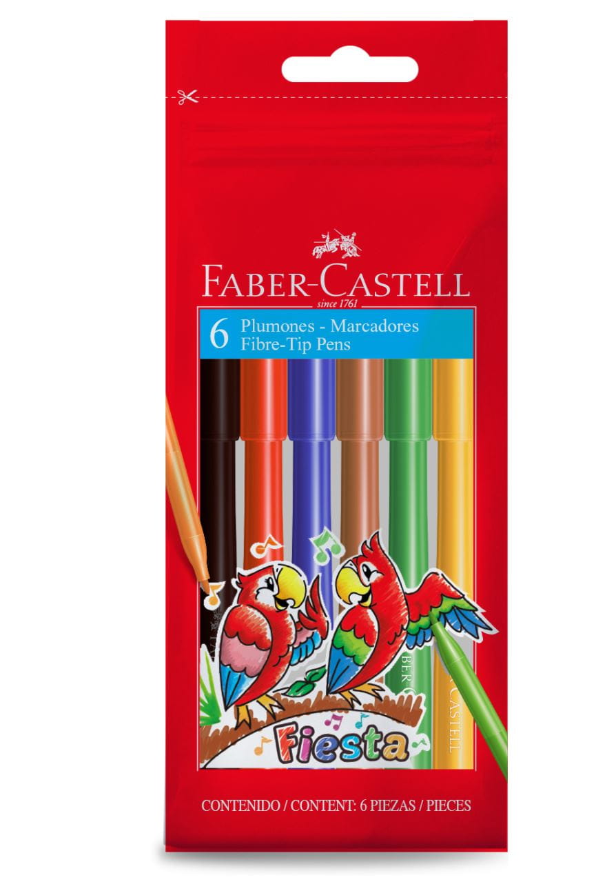 Faber-Castell - Fibre-tip pen Fiesta 45 30645 set 6x