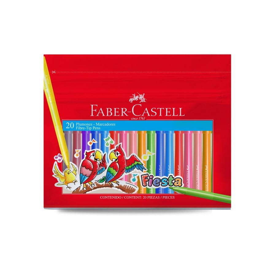 Faber-Castell - Fibre-tip pen Fiesta 45 33045 set 20x