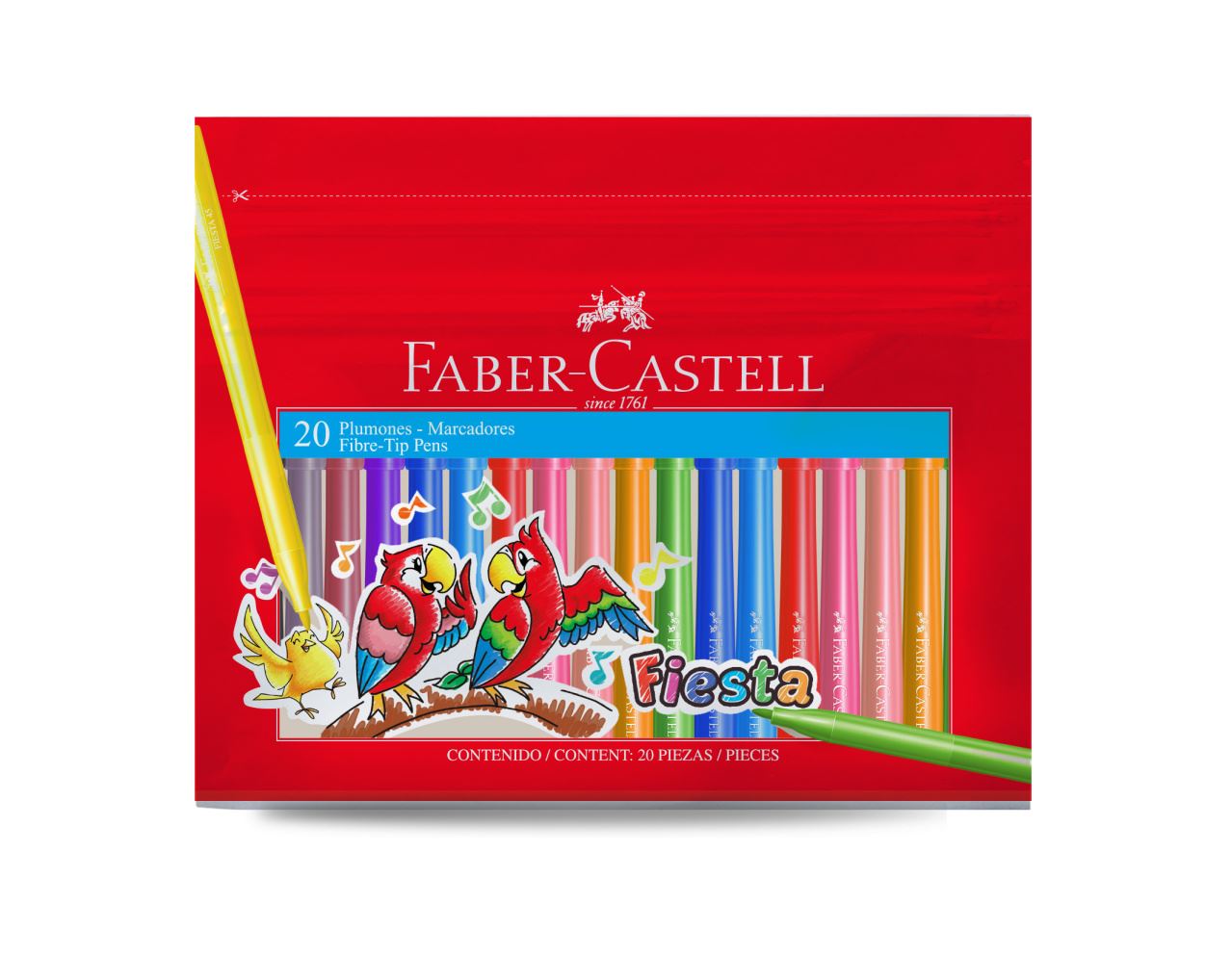 Faber-Castell - Fibre-tip pen Fiesta 45 33045 set 20x