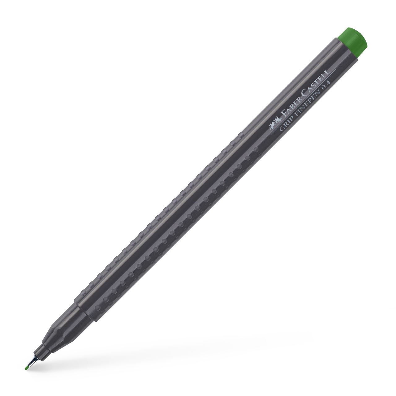 Faber-Castell - Grip Finepen, 0.4, permanent green olive