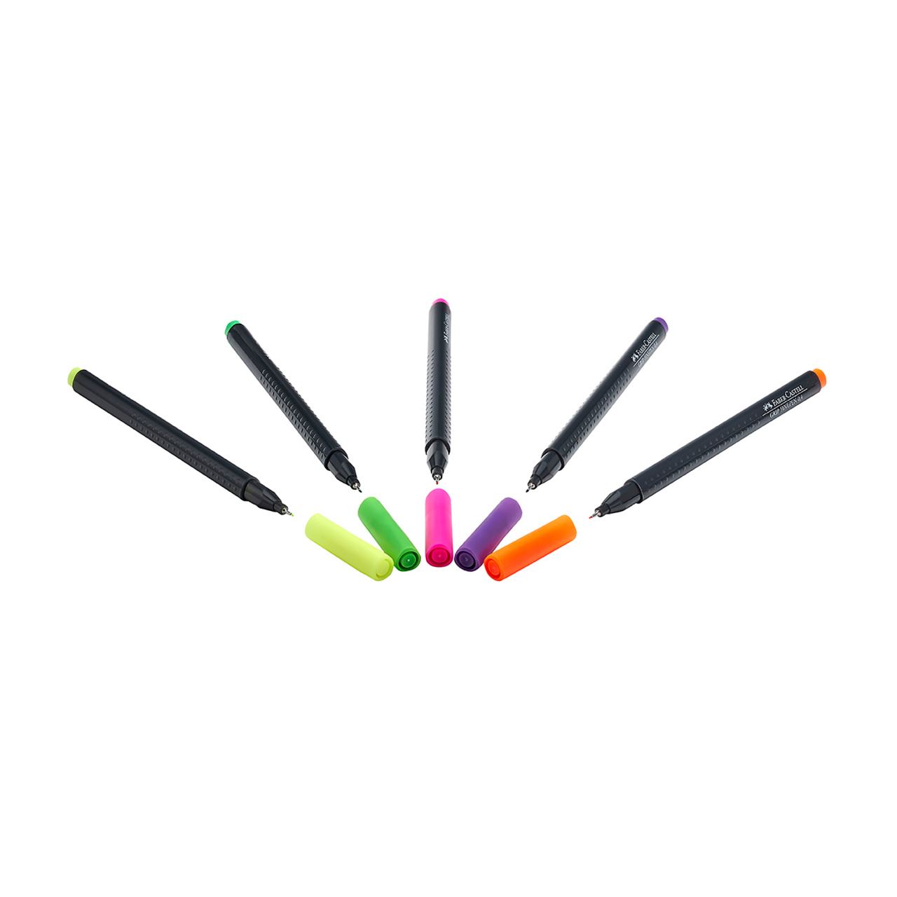 Faber-Castell - Marker Grip Finepen neon ctn 5x