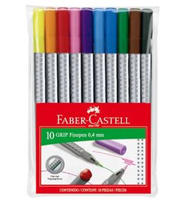 Faber-Castell - Grip Finepen 0.4 30460 set 10x