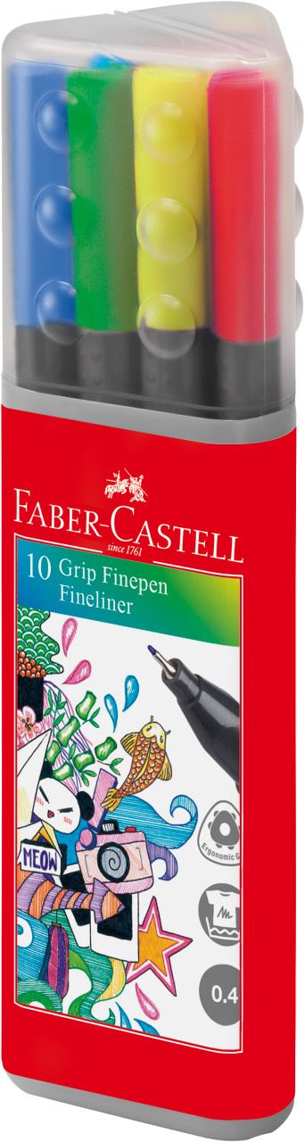 Faber-Castell - Grip Finepen 0.4 30460T case 10x