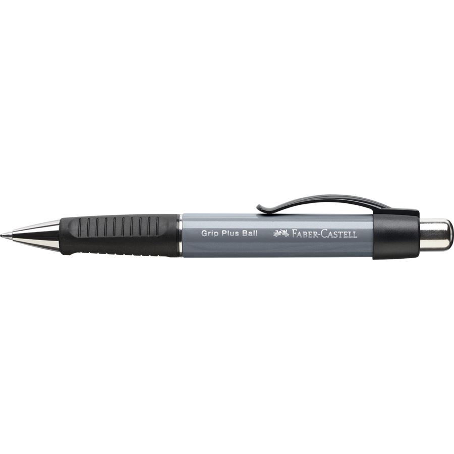 Faber-Castell - Grip Plus Ball ballpoint pen, refill M blue, stone grey