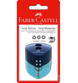 Faber-Castell - Grip twin sharpening box, red/blue/black