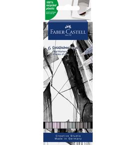 Faber-Castell - Goldfaber Aqua Dual Marker, wallet of 6, Shades of grey