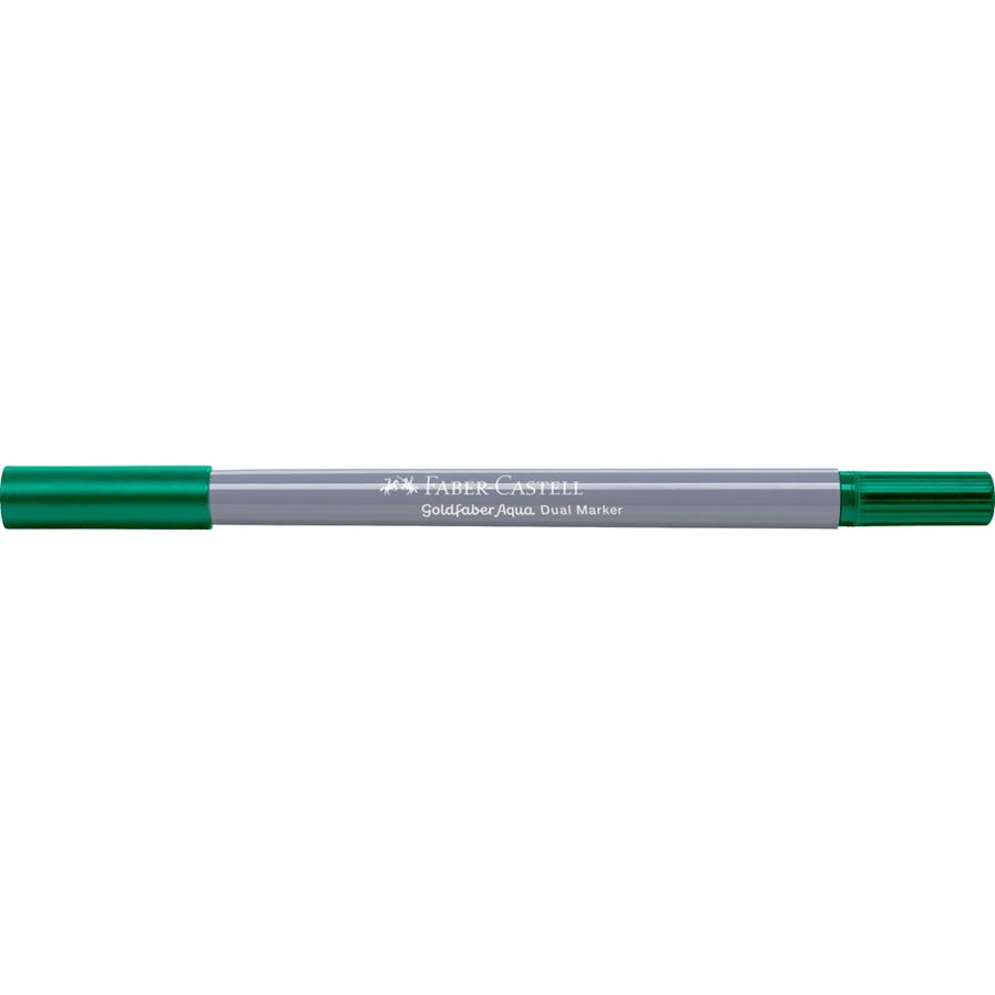 Faber-Castell - Goldfaber Aqua Dual Marker, dark phthalo green