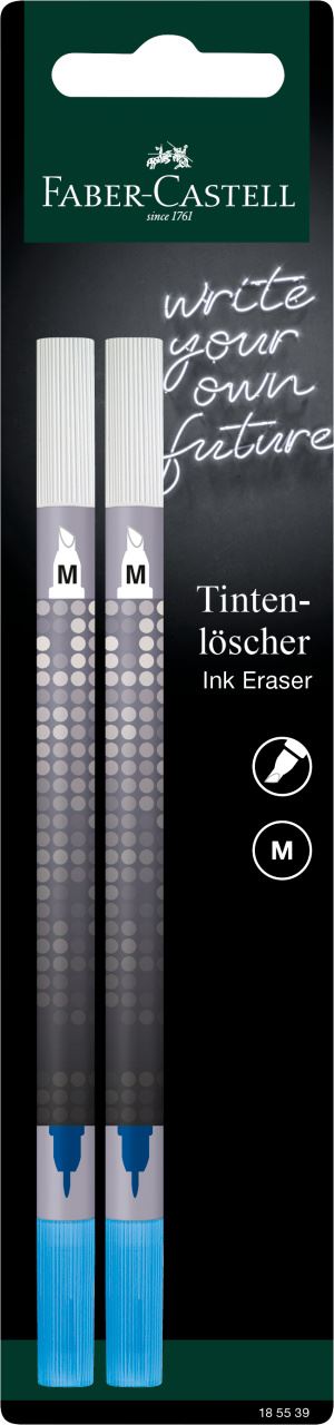 Faber-Castell - Ink eraser chisel tip M, set of 2