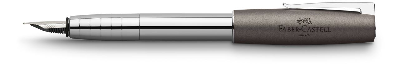 Faber-Castell - Loom Metallic fountain pen, EF, grey