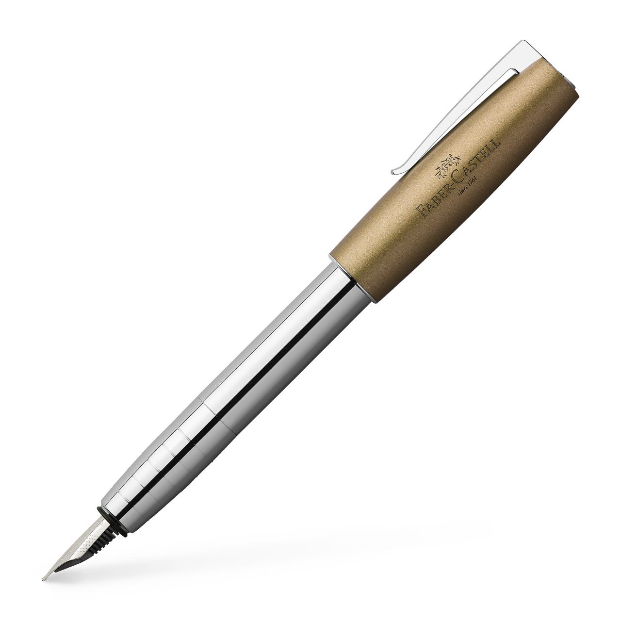 Faber-Castell - Loom Metallic fountain pen, EF, olive green