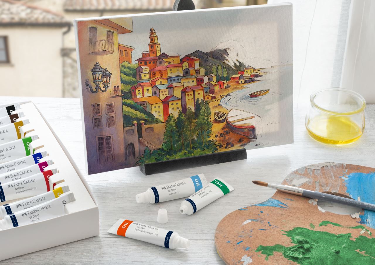 Faber-Castell - Oilcolour 12ct cardboard box