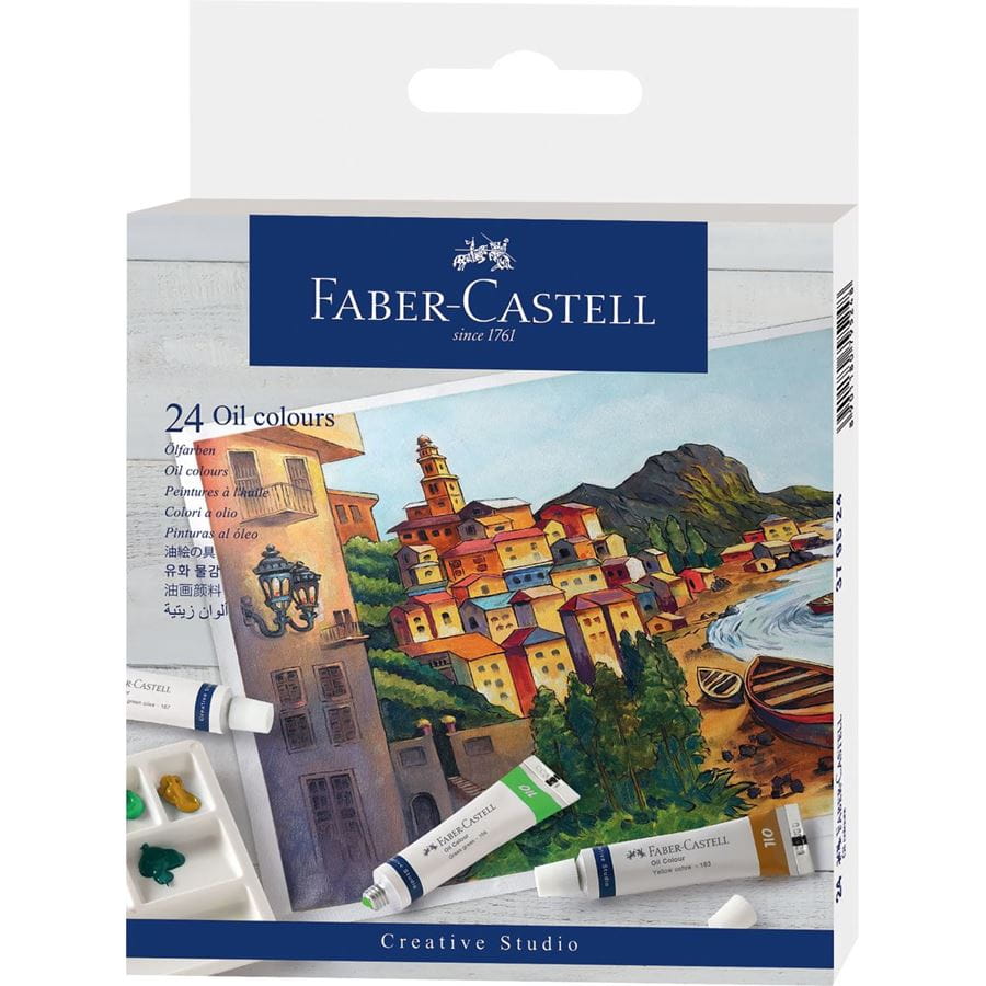 Faber-Castell - Oil colours, cardboard wallet of 24, 24x 9 ml tubes