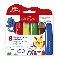 Faber-Castell - Extra jumbo ultrawashable markers, pack of 6