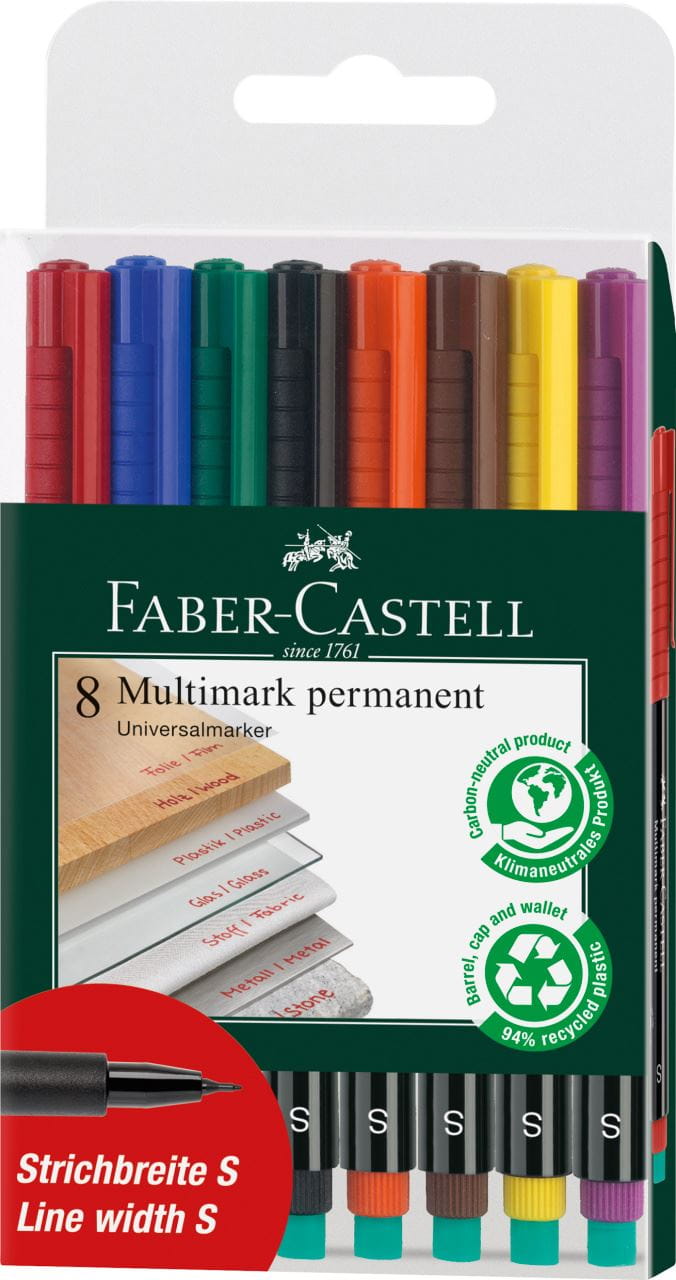 schwarz FABER-CASTELL Permanent-Marker MULTIMARK F 