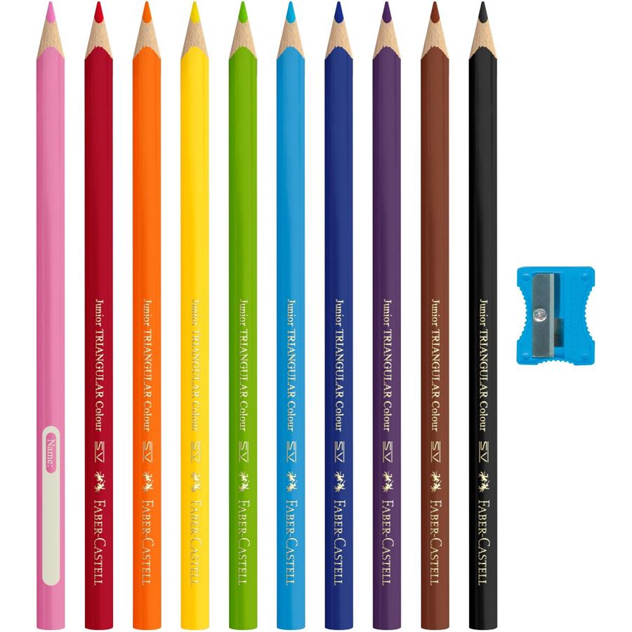Faber-Castell - Junior Triangular colour pencil pack of 10