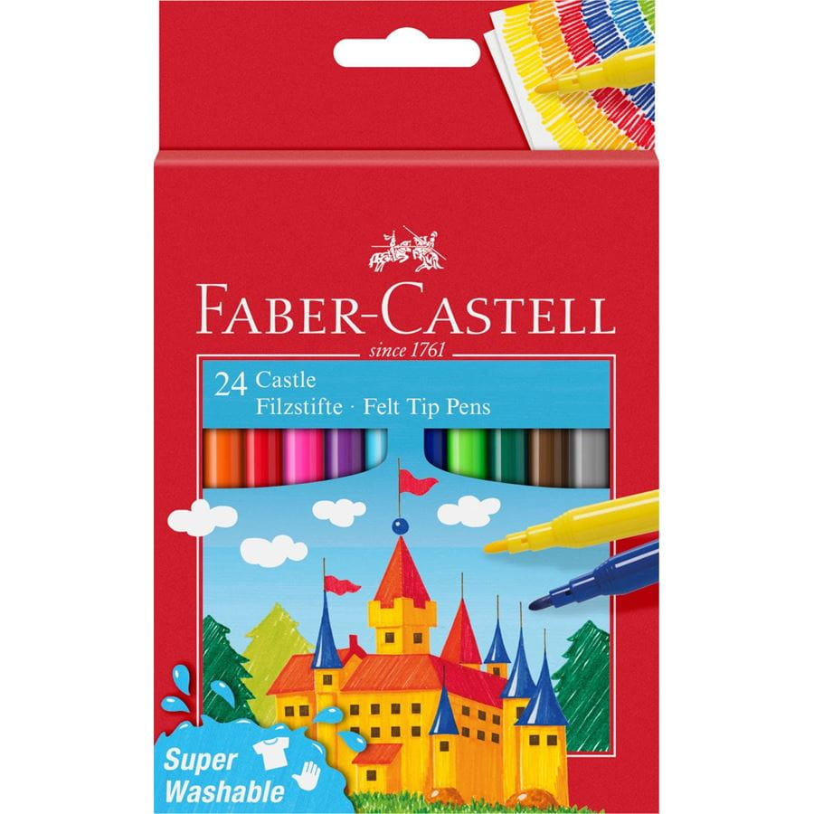 Faber-Castell - Fibre-tip pen Castle Cardboardbox 24pc.