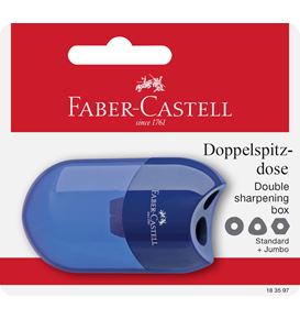 Faber-Castell - Twin sharpening box, set of 1, red/blue, sorted