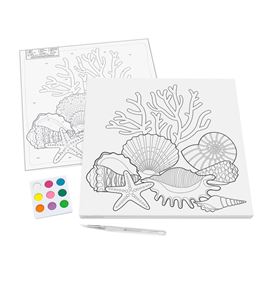 Faber-Castell - Canvas Paint by number Coastal + 9waterc