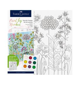 Faber-Castell - Canvas Paint by number Flowers + 9waterc