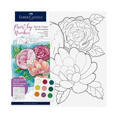 Faber-Castell - Canvas Paint by number Floral + 9waterco