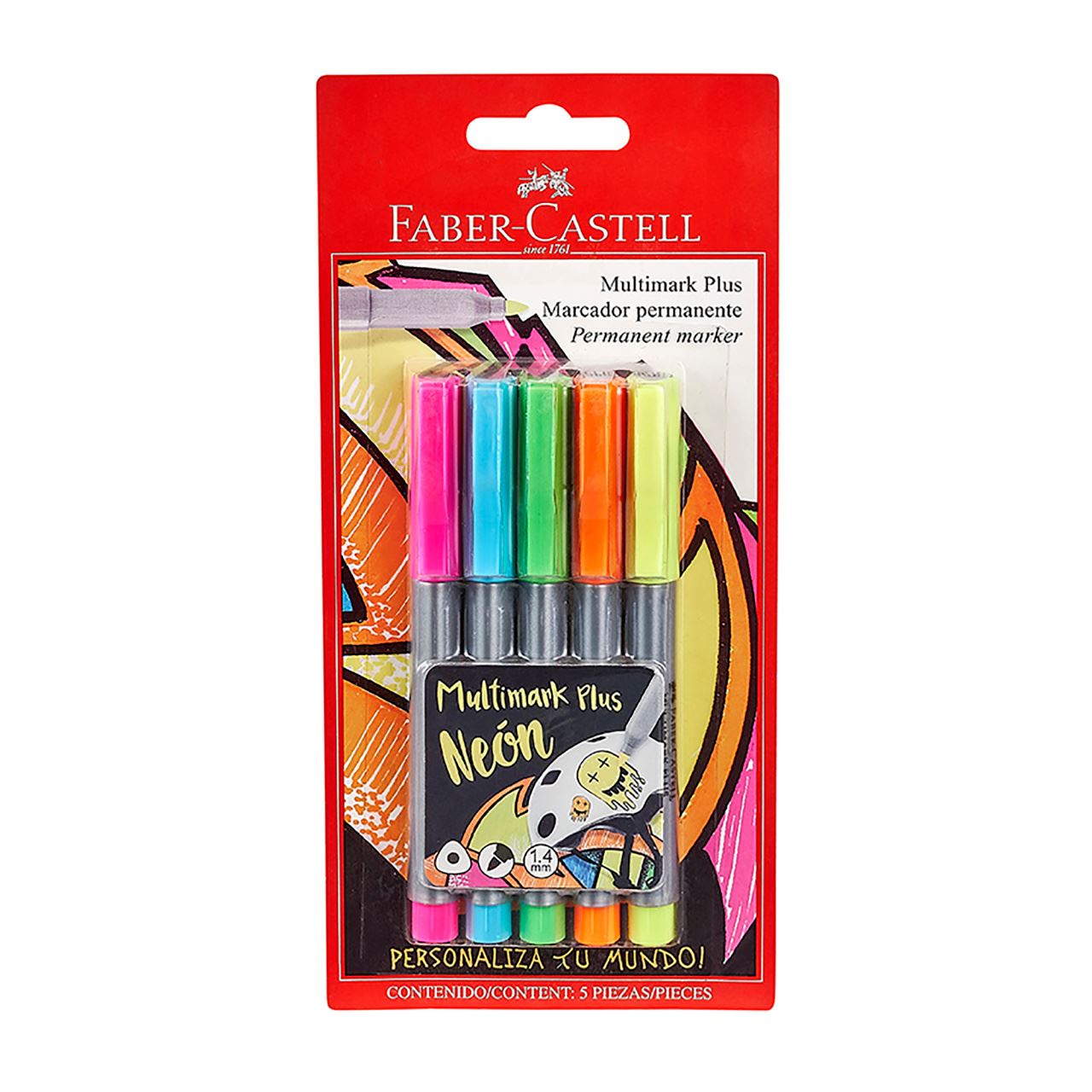 Faber-Castell - 5 Multimark Plus neon colors