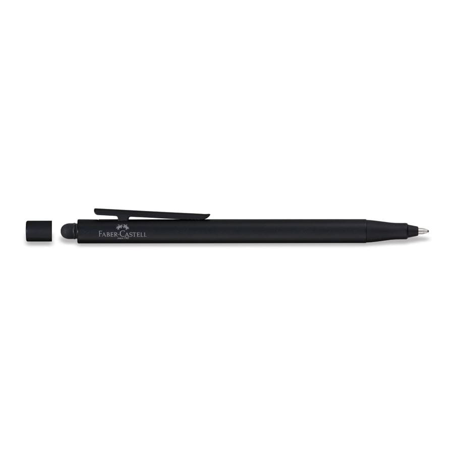 Faber-Castell - Ball Pen Stylus Neo Slim Black Matt, Chrome