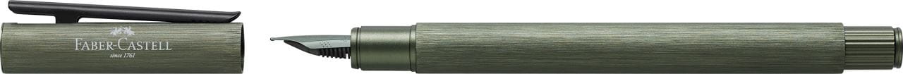 Faber-Castell - Fountain pen Neo Slim Aluminium olive green M