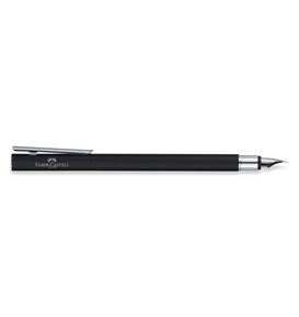 Faber-Castell - Fountain pen Neo Slim Black Matt, Shiny Chromed extra fine