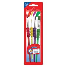 Faber-Castell - Brush Set with soft touch for school, crafts & hobby